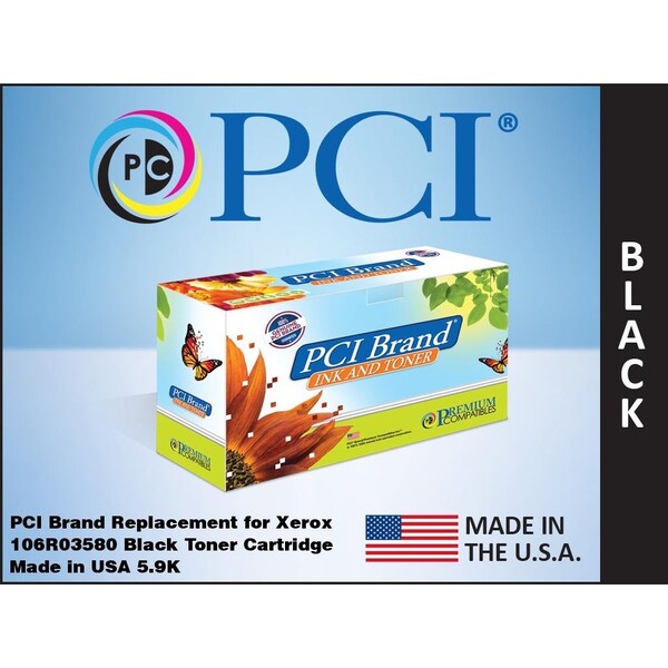 Pci Xerox 106R03580 106R3580 Black Toner Ctg 106R03580-PCI - main